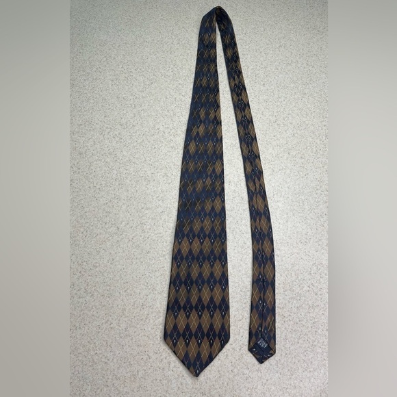 Lands’ End Silk Golf Motif Navy Blue Tie 58” - Picture 2 of 7